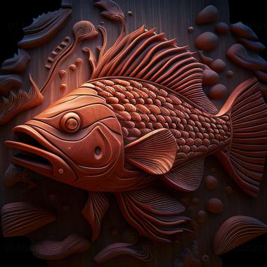 3D model Characin fish (STL)